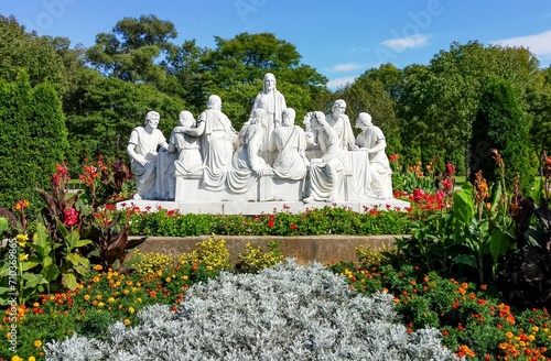 Last Supper - Artwork with Life Size Sculptures at the Highland Memorial Park Cemetery in New Berlin, WI, US