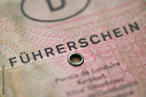 Detail älterer Führerschein, Deutschland