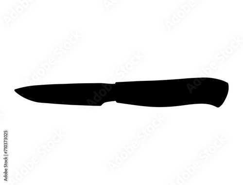 Knife silhouette vector art white background