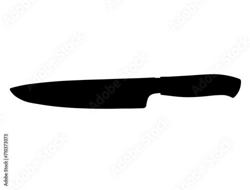 Knife silhouette vector art white background