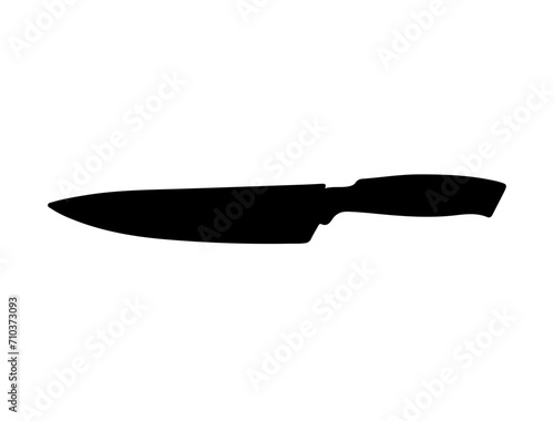 Knife silhouette vector art white background