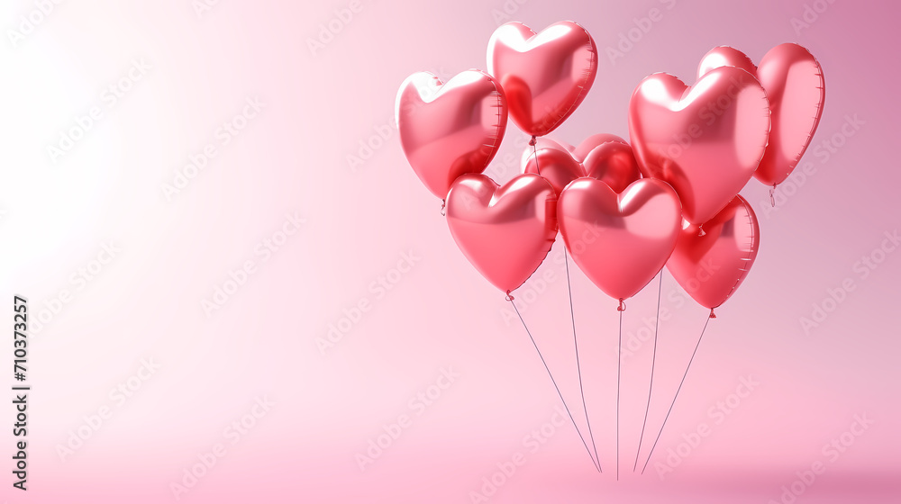 Valentine's Day, love and romance background, background with heart shapes