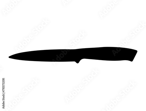 Knife silhouette vector art white background