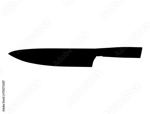 Knife silhouette vector art white background