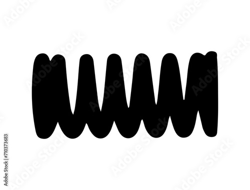 Metal Spring silhouette vector art white background