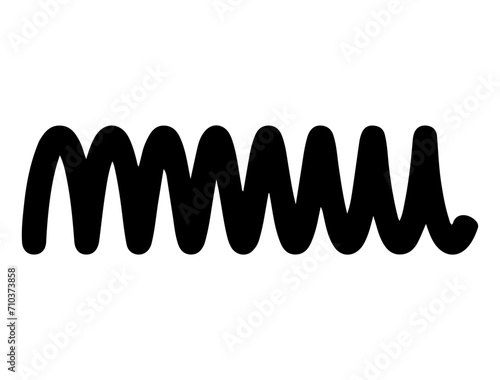 Metal Spring silhouette vector art white background