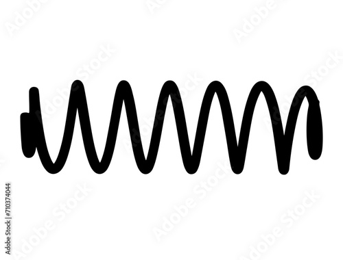 Metal Spring silhouette vector art white background