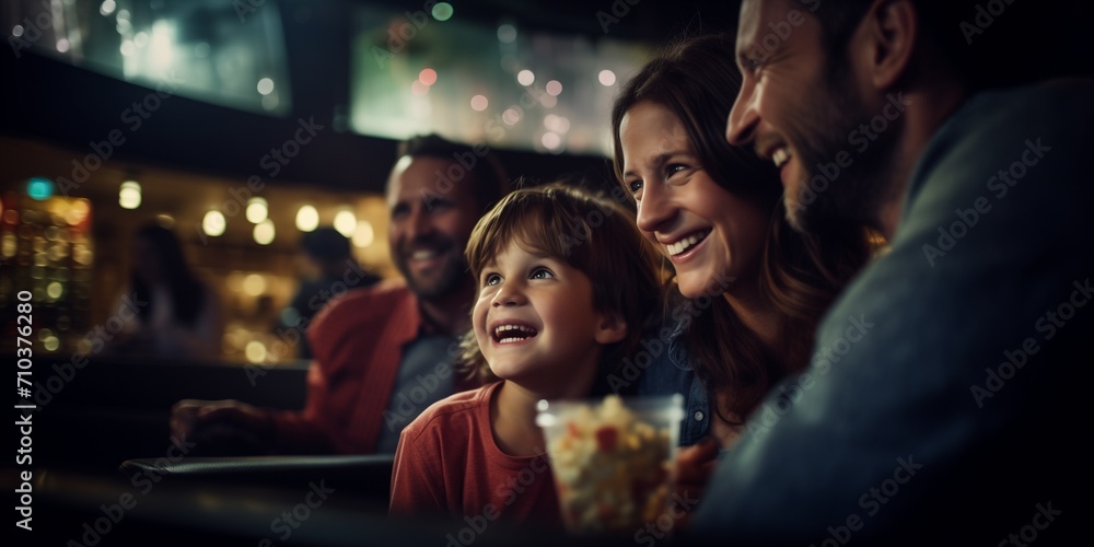 family is sitting movie theater family is sitting movie theater