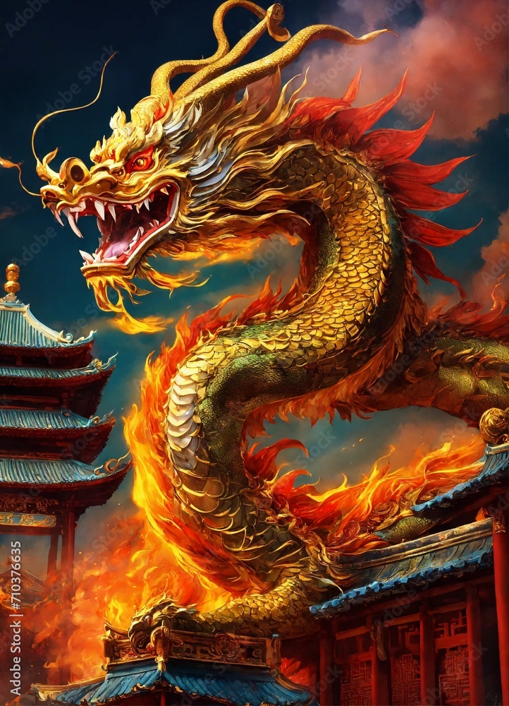 Obraz premium dragon china