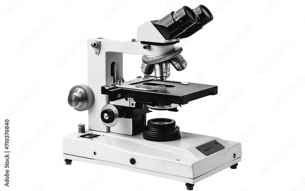Microscope On Transparent Background.