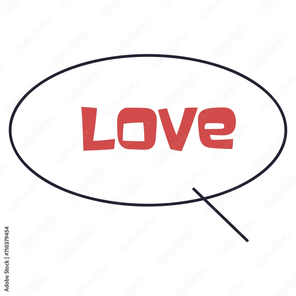 Creative vector illustration of chat words bubble, Love cloud, comic style banner isolated on background. Art design bubble speech cloud template. Abstract concept graphic chat text element Creative vector illustration of chat words bubble, Love cloud, comic style banner isolated on background. Art design bubble speech cloud template. Abstract concept graphic chat text element