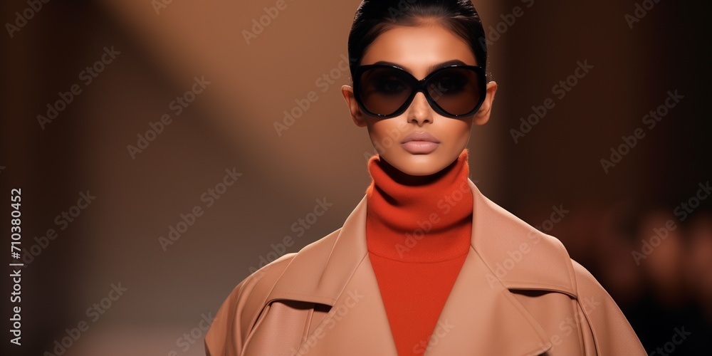 stylish model at a fashion show stylish model at a fashion show