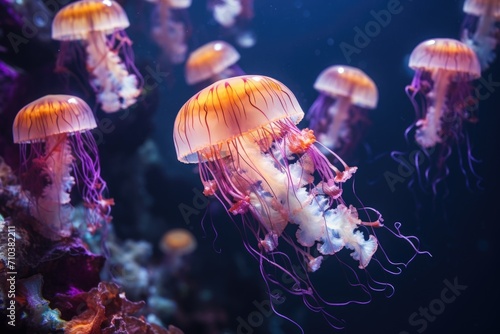 Beautiful jellyfish in the ocean © Guizal