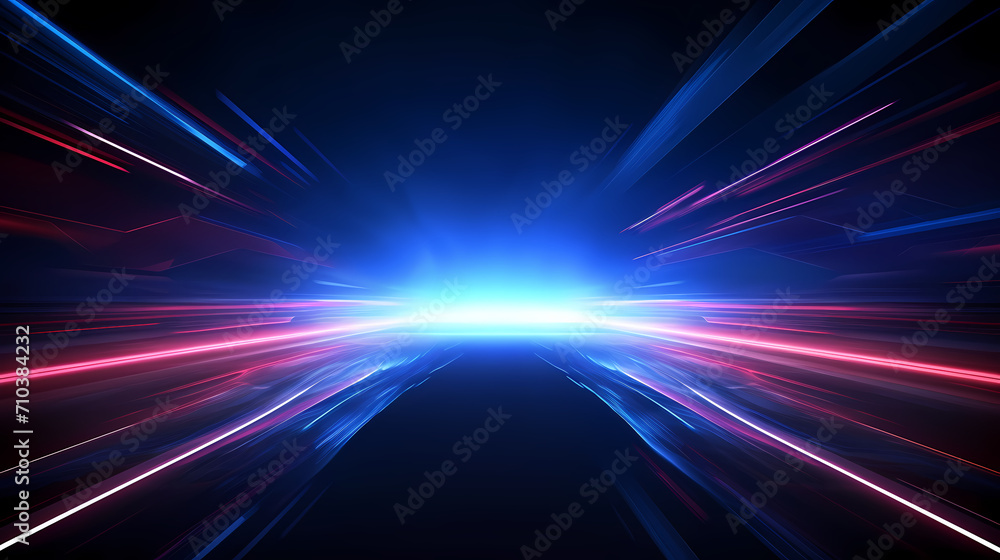 Obraz premium Abstract line art background, technological background