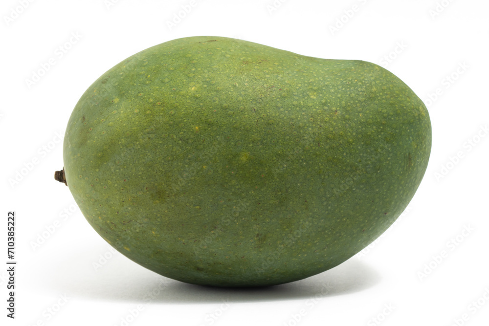 Fresh organic green mango delicious fruit side view isolated on white background clipping path Fresh organic green mango delicious fruit side view isolated on white background clipping path