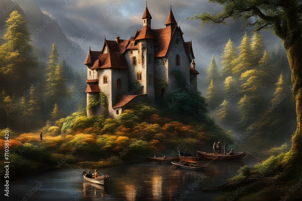 old castle in the forest