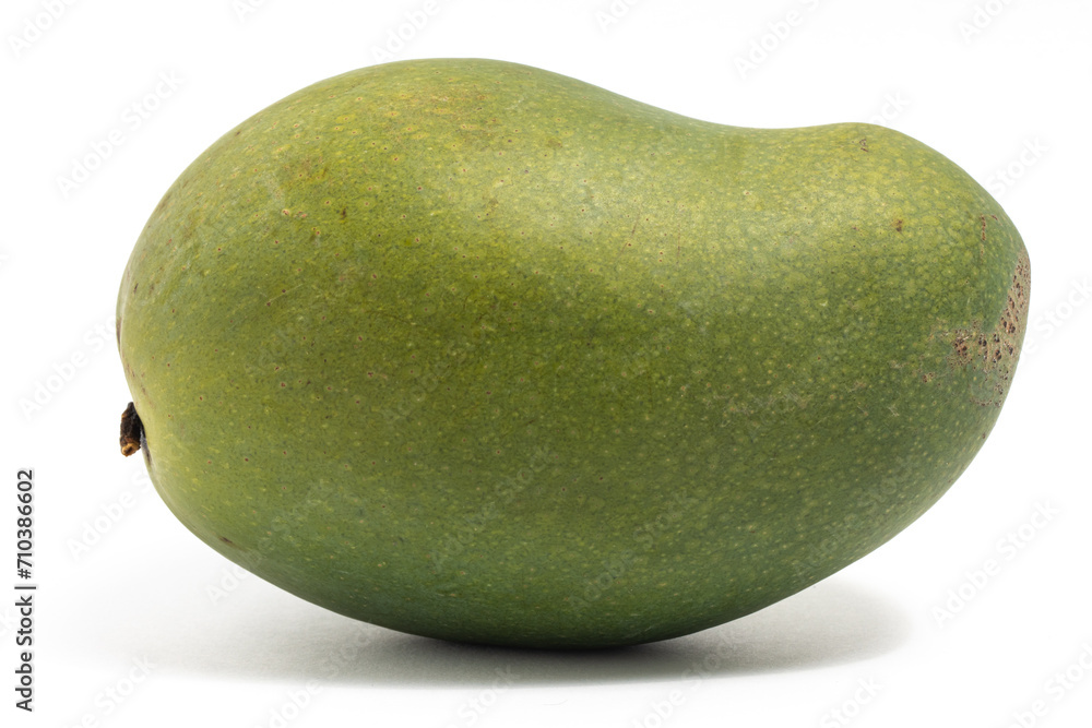 Fresh organic green mango delicious fruit side view isolated on white background clipping path Fresh organic green mango delicious fruit side view isolated on white background clipping path