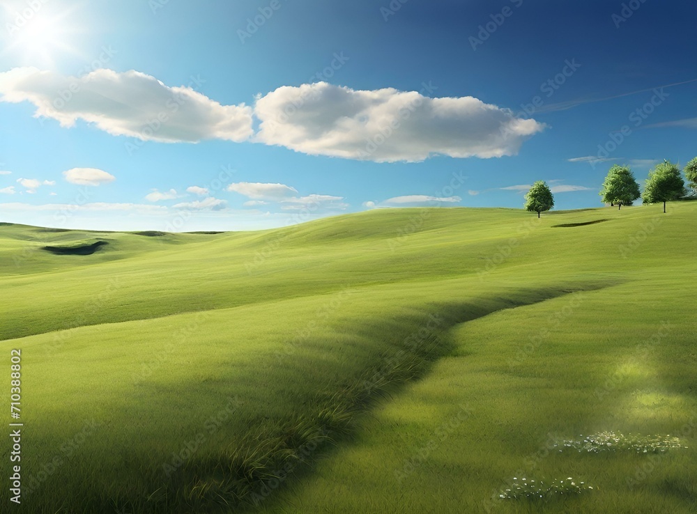 field and blue sky field and blue sky