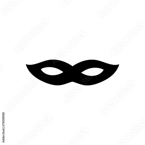 Silhouette of a masked superhero carnival villain