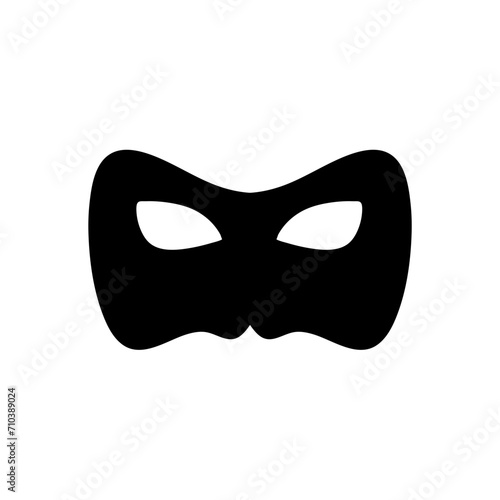 Silhouette of a masked superhero carnival villain