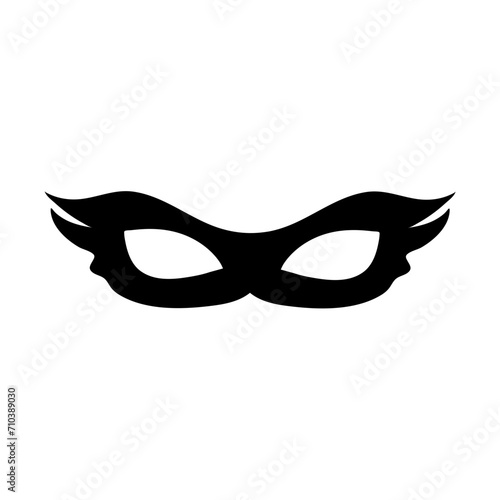 Silhouette of a masked superhero carnival villain
