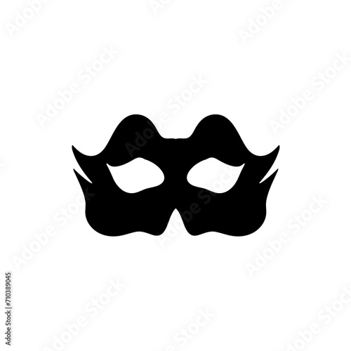 Silhouette of a masked superhero carnival villain
