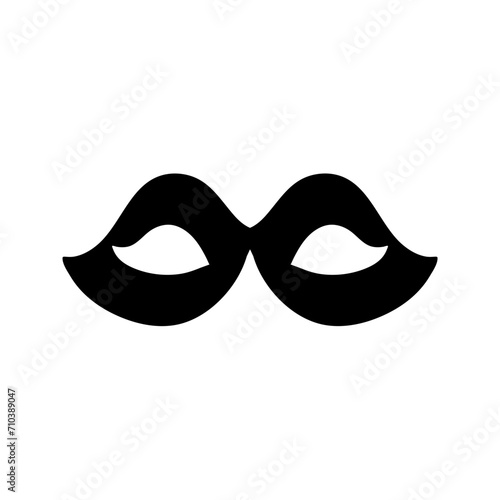 Silhouette of a masked superhero carnival villain