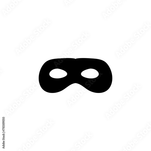 Silhouette of a masked superhero carnival villain