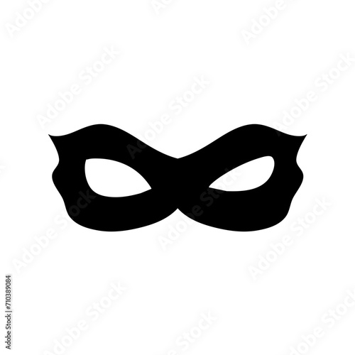 Silhouette of a masked superhero carnival villain