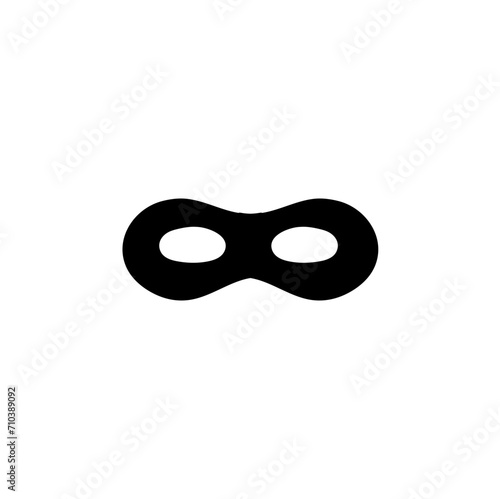 Silhouette of a masked superhero carnival villain