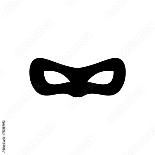 Silhouette of a masked superhero carnival villain