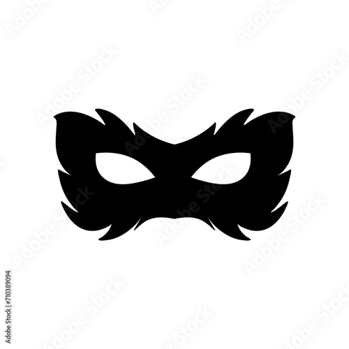 Silhouette of a masked superhero carnival villain