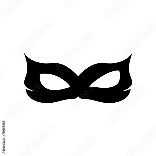 Silhouette of a masked superhero carnival villain