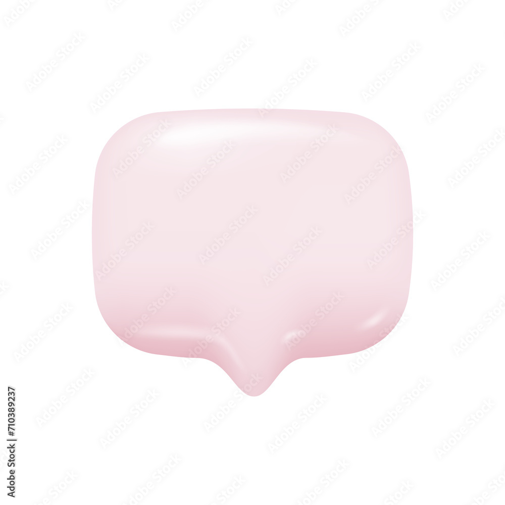 3D shiny speech bubbles. Empty square speech bubbles for conversation messages. 3D Illustration. 3D shiny speech bubbles. Empty square speech bubbles for conversation messages. 3D Illustration.