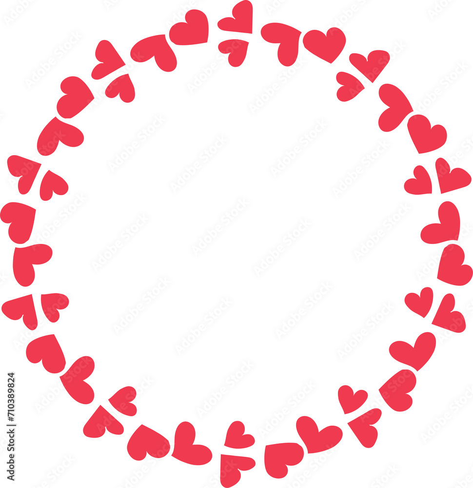 Decorative heart round frame illustration on transparent background. Decorative heart round frame illustration on transparent background.