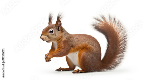 Squirrel sitting Isolated on white background