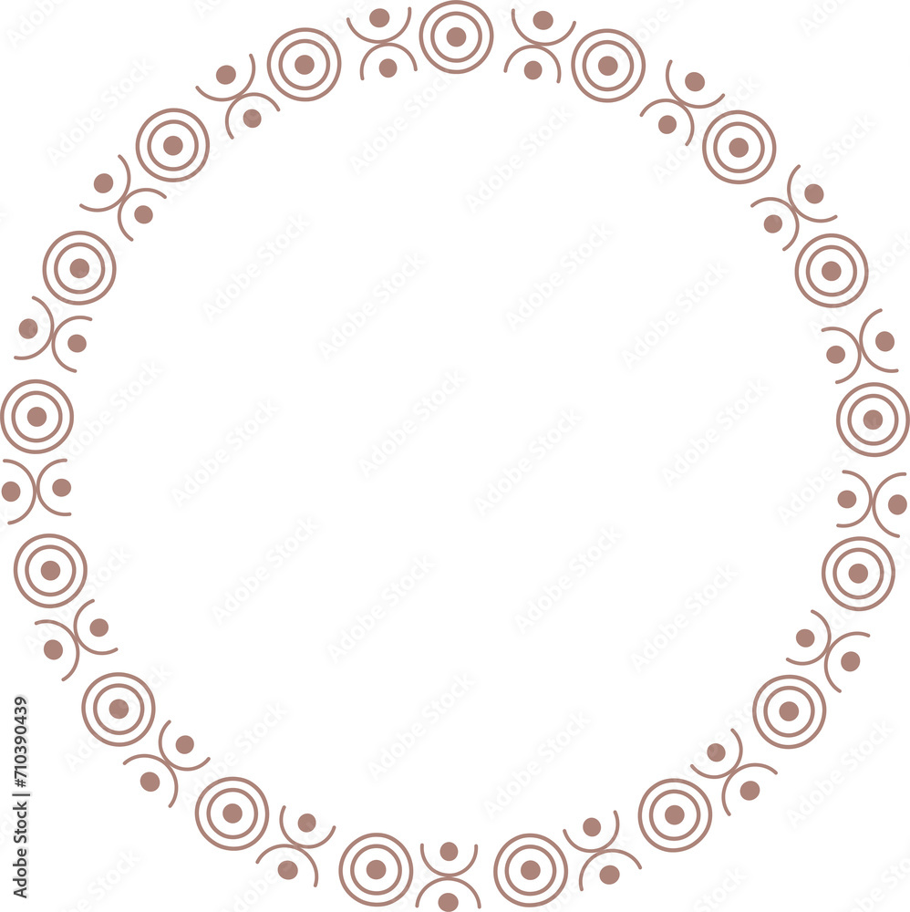 Decorative round frame illustration on transparent background. Decorative round frame illustration on transparent background.