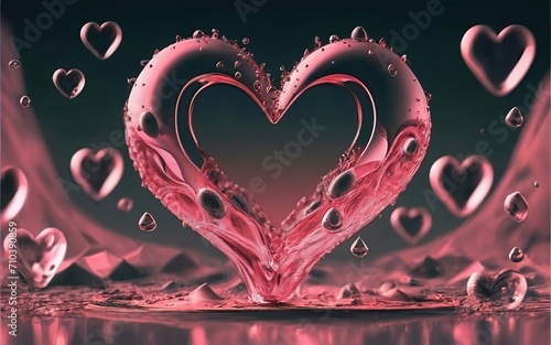 background with hearts
