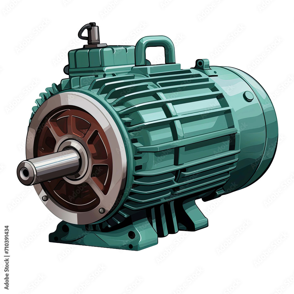 Generic electric motor on transparent background Generic electric motor on transparent background