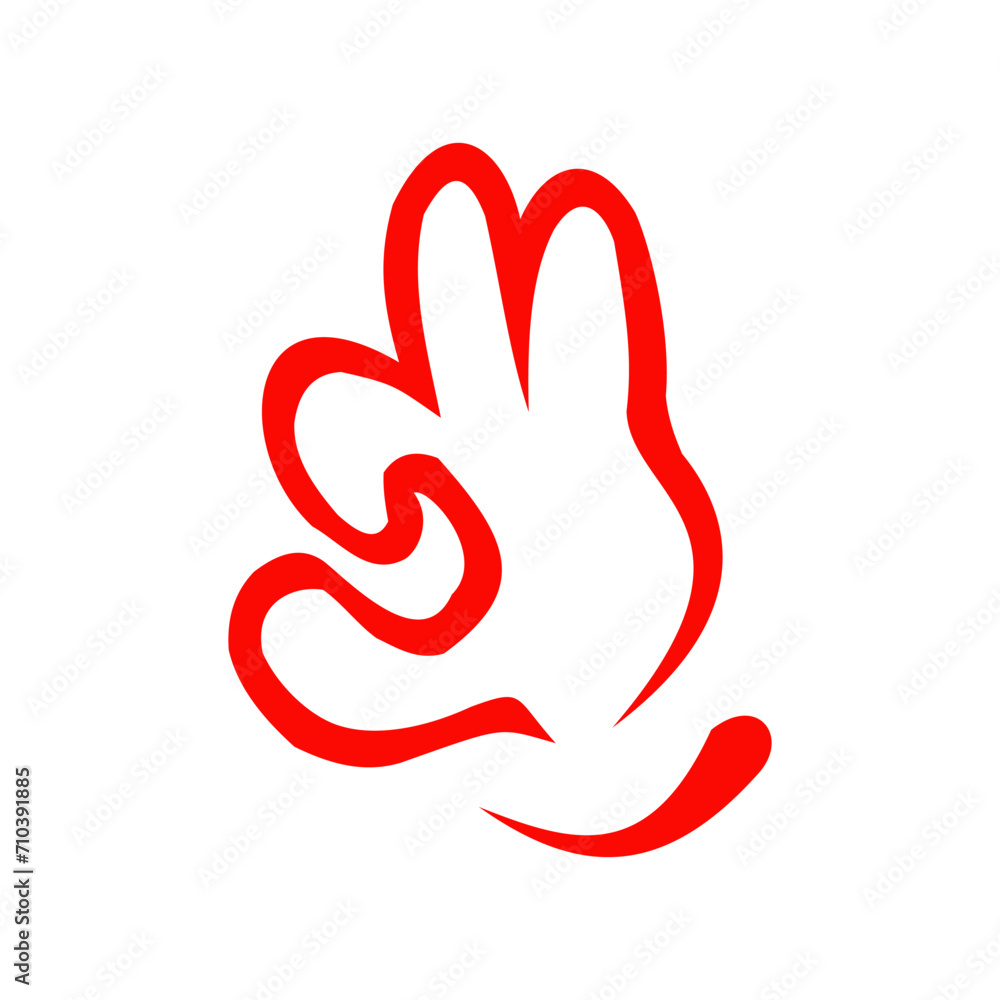 Obraz premium Make a Professional Ok Hand Vector Art