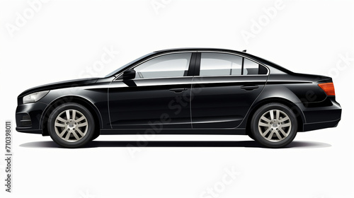  Generic black sedan car isolated on white background © doly dol