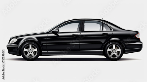 Generic black sedan car isolated on white background © doly dol