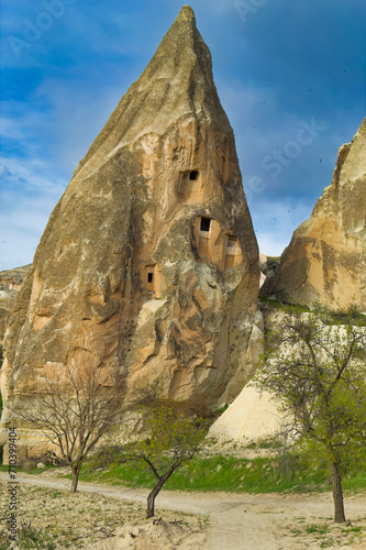 Obraz na płótnie Typical Cappadocia landscape soft volcanic rock, shaped by erosion in Goreme, Turkey. w salonie