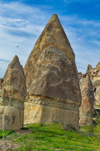 Obraz na płótnie Typical Cappadocia landscape soft volcanic rock, shaped by erosion in Goreme, Turkey. w salonie