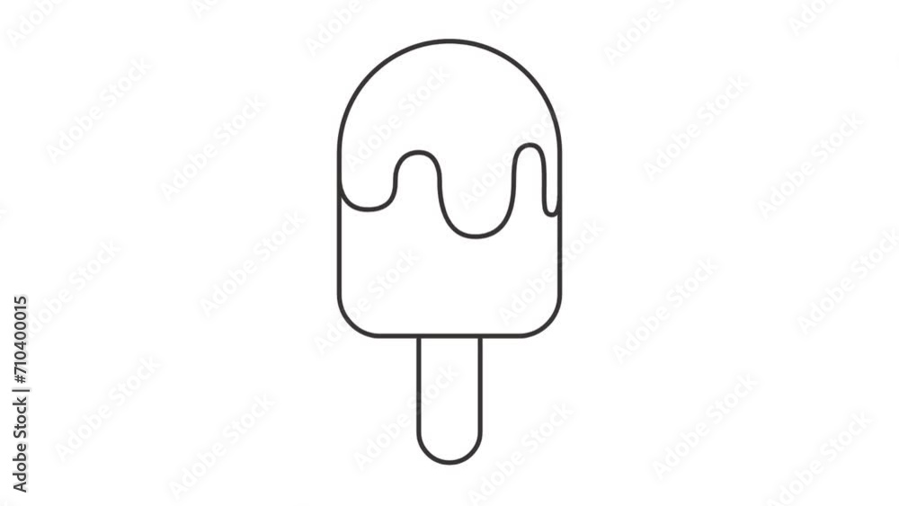 Cool Delight Gray & White Ice Cream Animation on White Background Cool Delight Gray & White Ice Cream Animation on White Background