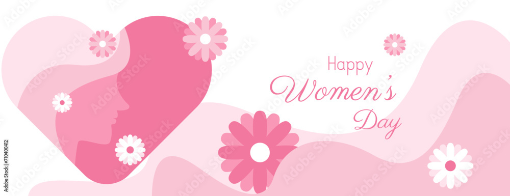 happy women's day banner design with pink color happy women's day banner design with pink color