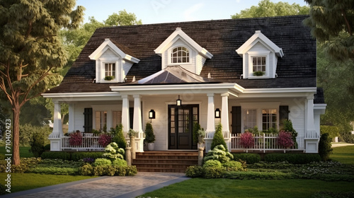 Classic Comfort: Traditional American Home Designs Blending Style and Functionality © Maximilien
