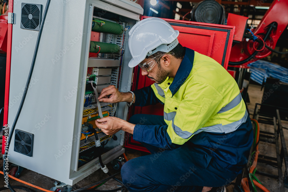A Professional engineer team or foreman are working on mechanical factory equipment or machine. Expertise and technician maintenance checking and improve the automatic innovation machinery in industry A Professional engineer team or foreman are working on mechanical factory equipment or machine. Expertise and technician maintenance checking and improve the automatic innovation machinery in industry