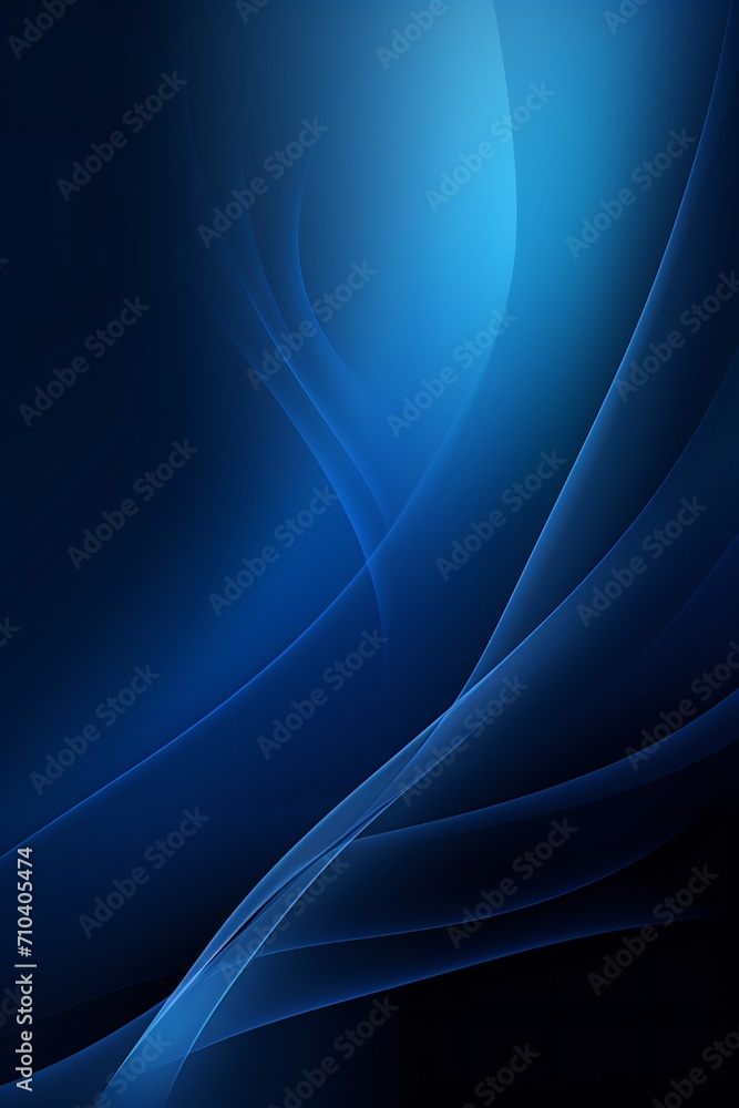Fototapeta premium Dark blue abstract smooth dynamic background Generative Ai