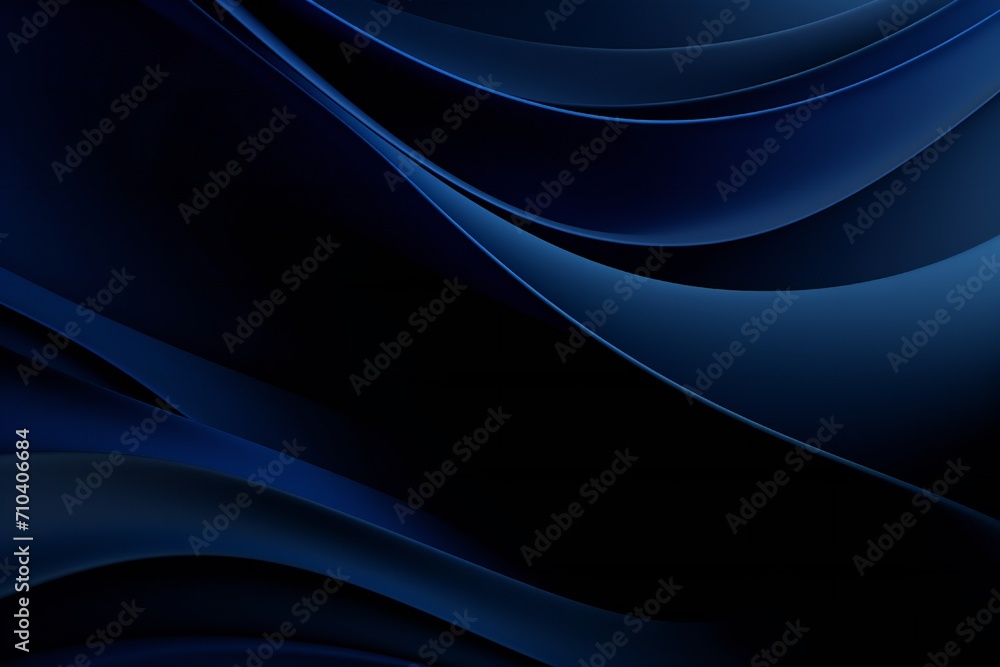 Naklejka premium Dark blue abstract smooth dynamic background Generative Ai